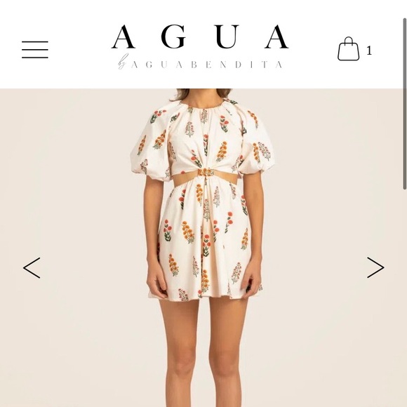 Agua Bendita Dresses & Skirts - ISO. LAUREL DAHLIA IVORY MINI DRESS
